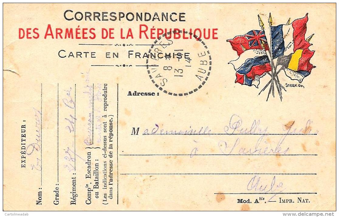 [DC2955] CPA - CORRESPONDANCE DES ARMEES DE LA REPUBLIQUE - Viaggiata - Old Postcard - Altri & Non Classificati