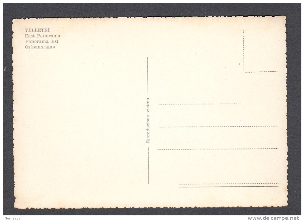 VELLETRI PANORAMA EST FG NV SEE 2 SCANS - Velletri