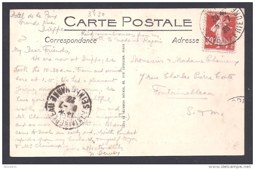 30 C  Semeuse ( N° 160 )   Sur Carte Postale - 1921-1960: Période Moderne
