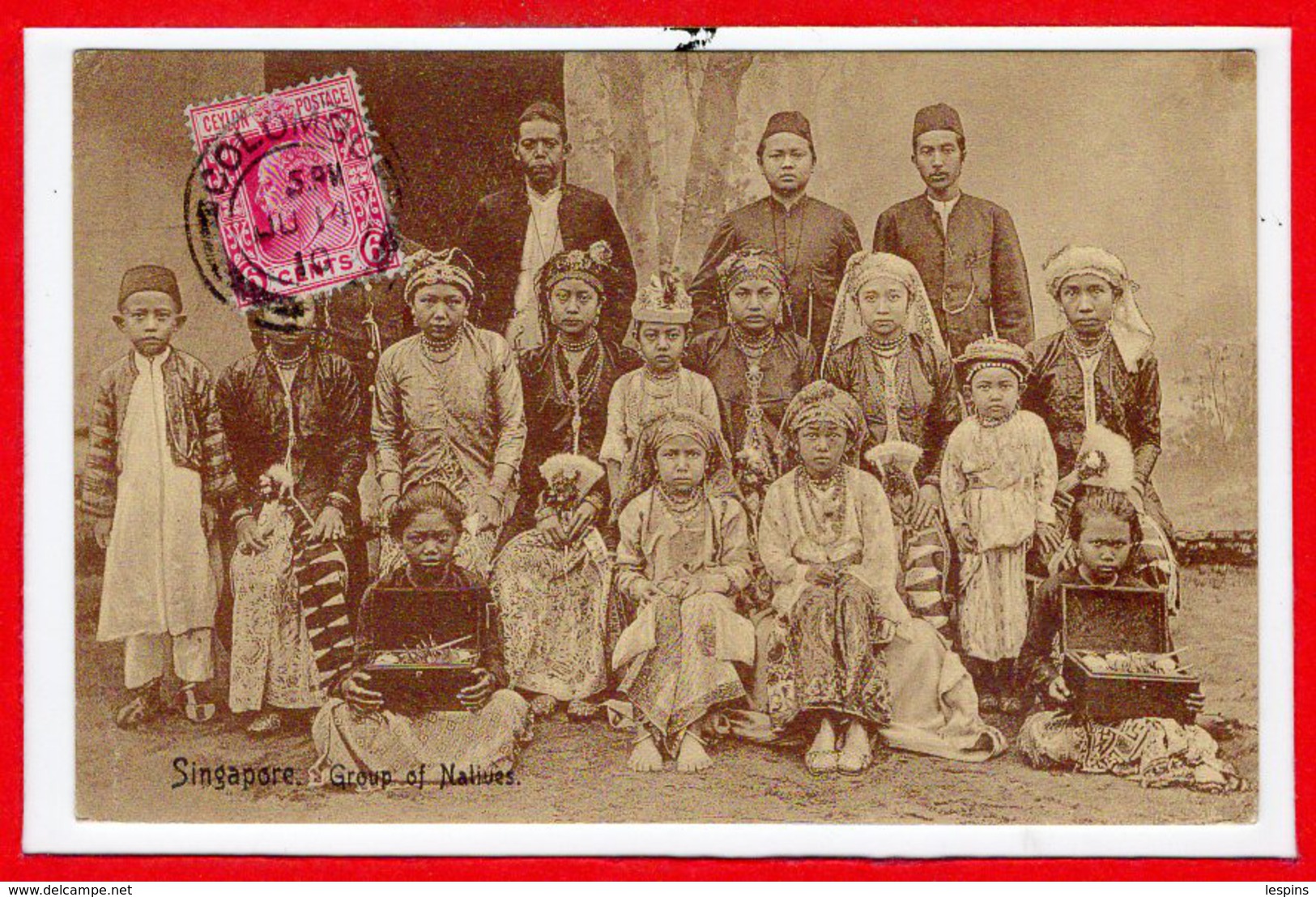 ASIE - SINGAPORE  -  Group Of Natives - Singapore