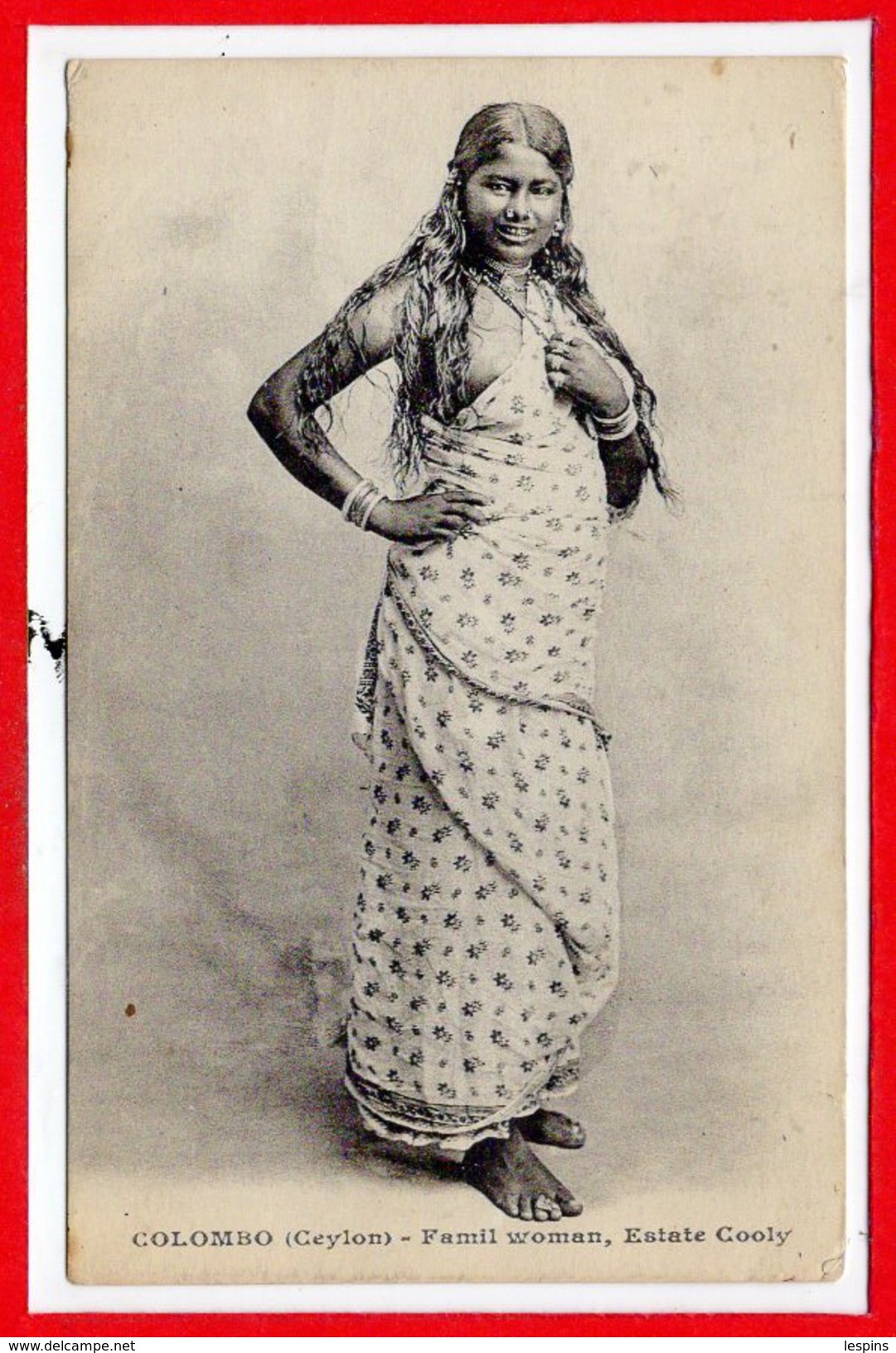 ASIE - CEYLON  - SRI LANKA - Colombo -- Famil Woman , Estate Cooly - Yémen