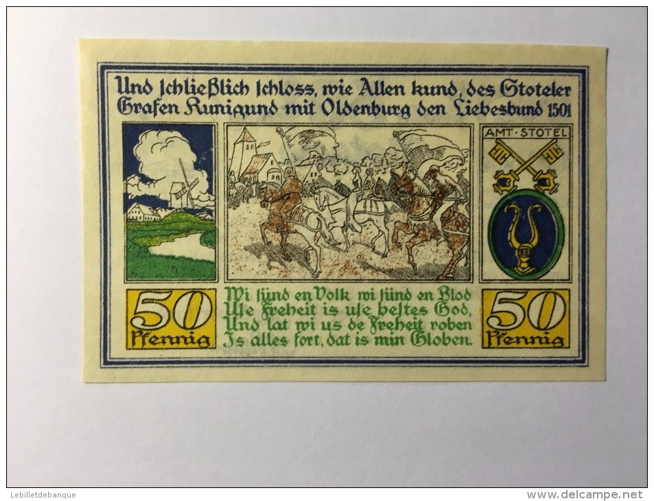 Allemagne Notgeld Stotel 50 Pfennig 1921 NEUF - Collections