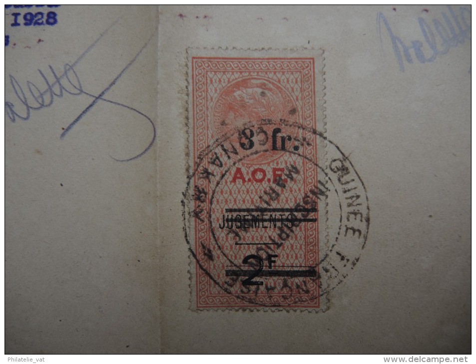 GUINEE FRANCAISE - Timbre Fiscal Sur Document - Trés Rare Pour Cette Ancienne Colonie Française - A Voir - Lot N°16422 - Covers & Documents