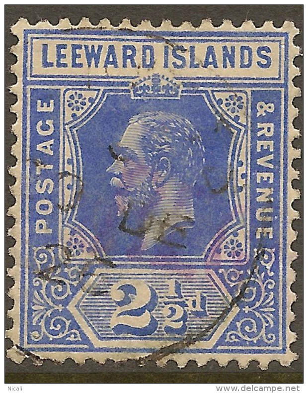 LEEWARD IS 1921 2 1/2d KGV Die I SG 85 U #UR342 - Leeward  Islands