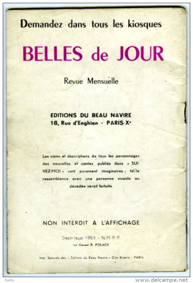 SUIVEZ-MOI Magazine érotique - 1953 - 64 Pages - Collections