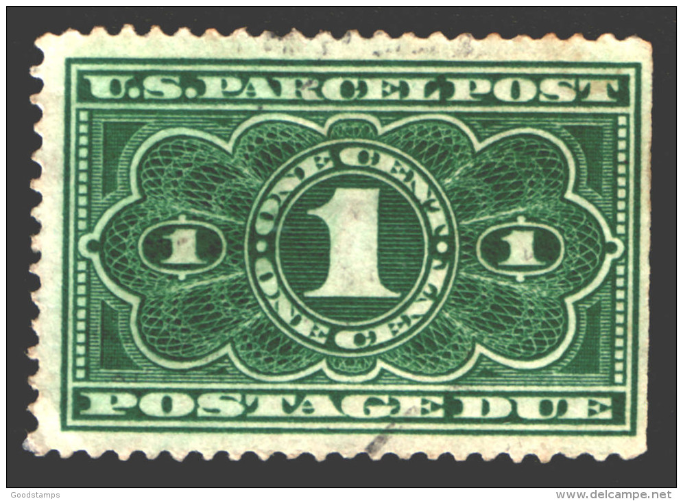 US 1913 - Abklatsch On 1913 Parcel Post / Postage Due 1c Dark Green - Pacchi