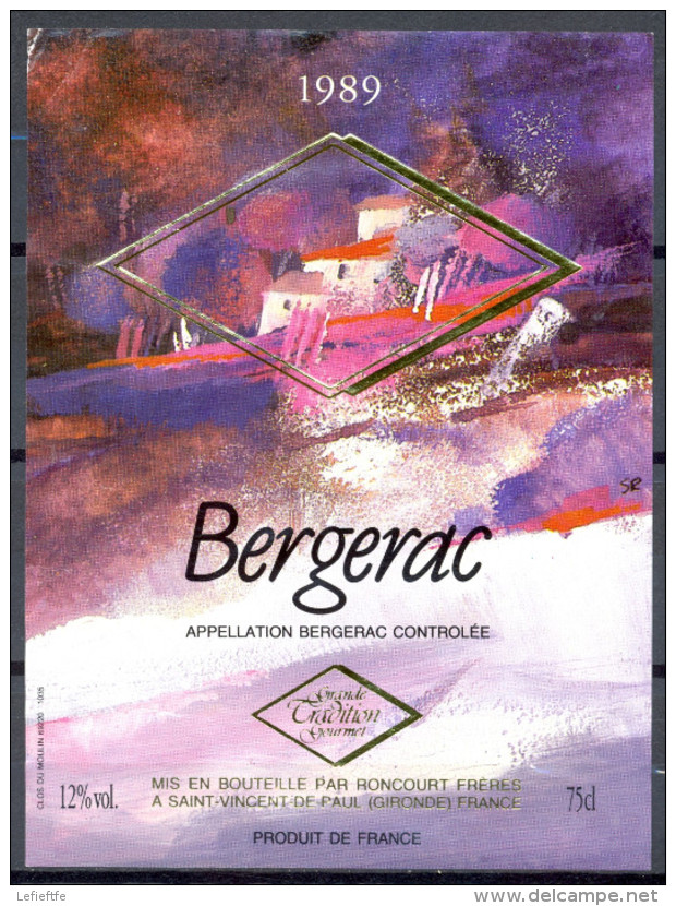 156 - Bergerac - 1989 - Grande Tradition Gourmet - Roncourt Frères - Saint Vincent De Paul Gironde - Bergerac