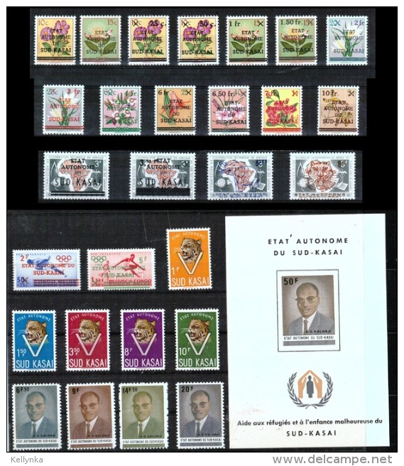 South Kasai - Collection Complète - 1/29 + Bloc 1 - 1961 - MNH - Süd-Kasai