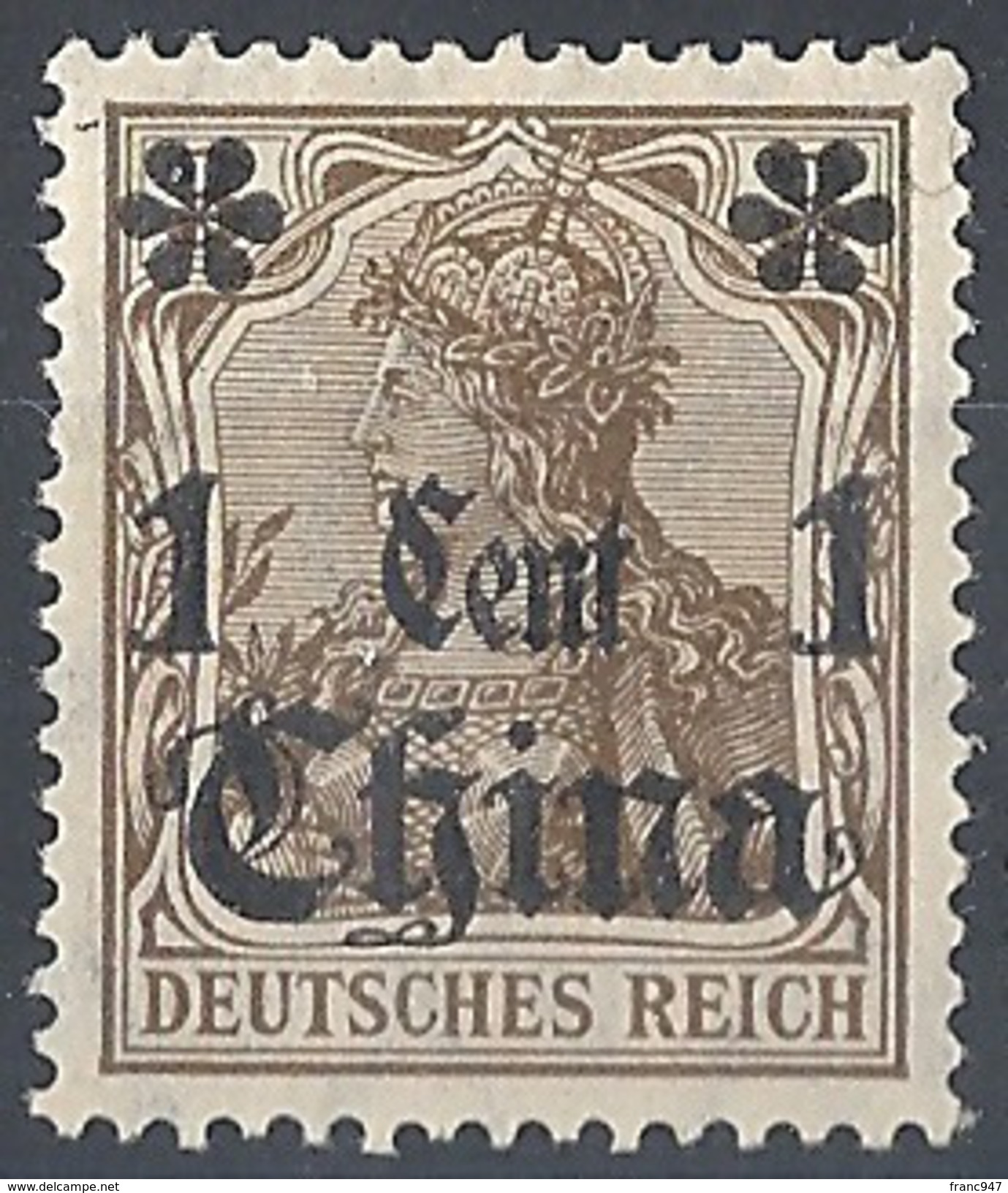 Germania - 1905 Allegoria Della Germania S/s *China* 1c Su 3p Bruno  Senza F. # NUOVO  *  TL - China (offices)