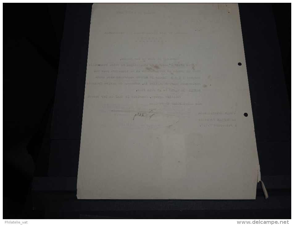 GUINEE FRANCAISE - Timbre Fiscal Sur Document - Trés Rare Pour Cette Ancienne Colonie Française - A Voir - Lot N°16442 - Lettres & Documents