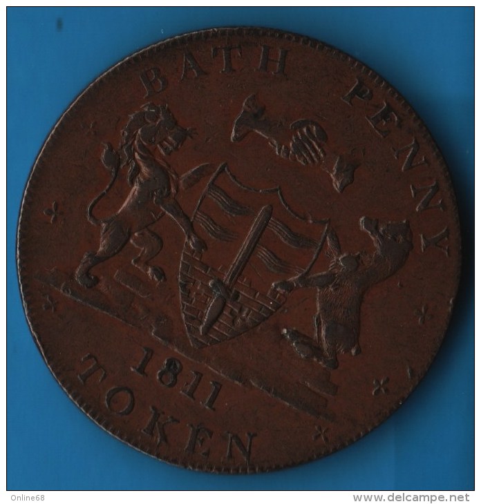 WHITCHURCH & DORE BATH PENNY  TOKEN 1811 - Monétaires/De Nécessité