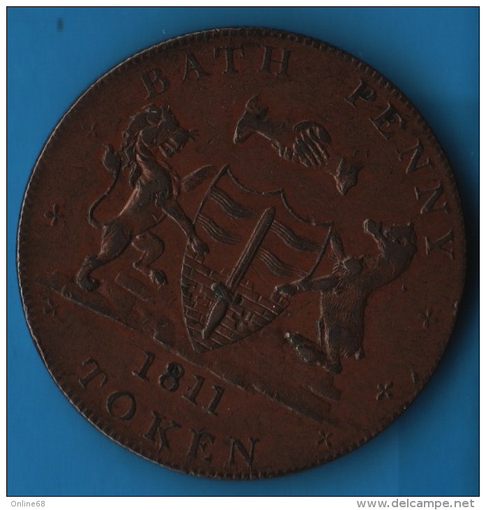 WHITCHURCH & DORE BATH PENNY  TOKEN 1811 - Monedas/ De Necesidad