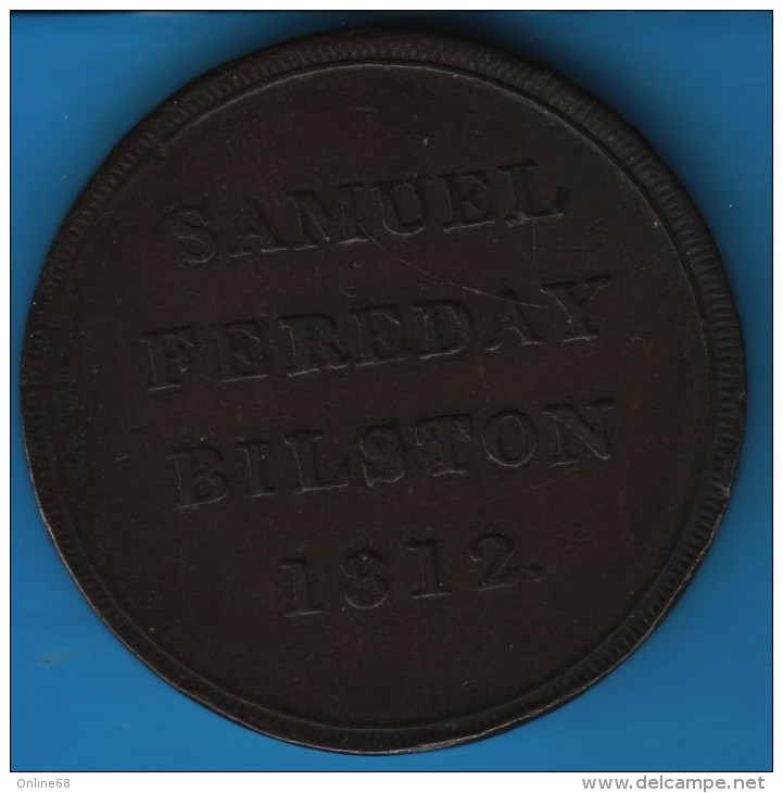 STAFFORDSHIRE SAMUEL FEREDAY BILSTON  ONE PENNY 1812 TOKEN - Monetari/ Di Necessità