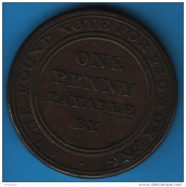 STAFFORDSHIRE SAMUEL FEREDAY BILSTON  ONE PENNY 1812 TOKEN - Notgeld