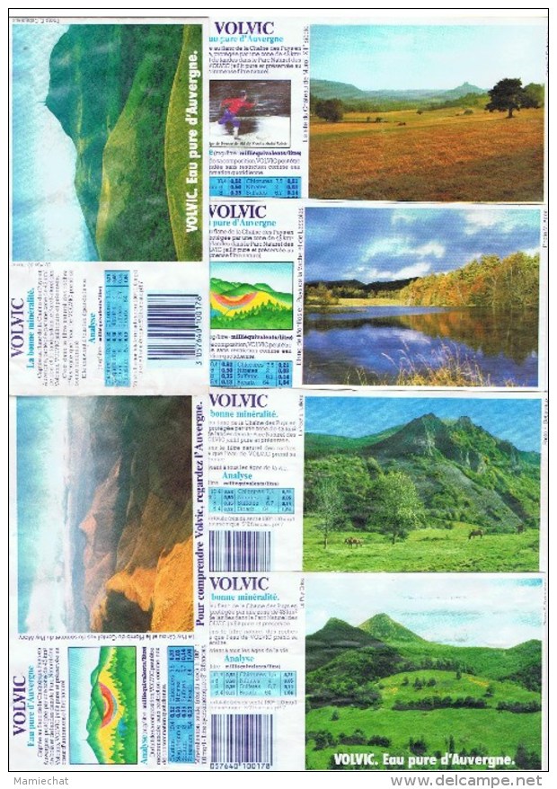 ETIQUETTES-EAU VOLVIC-PAYSAGES D'AUVERGNE-2 SCANS- - Sonstige & Ohne Zuordnung