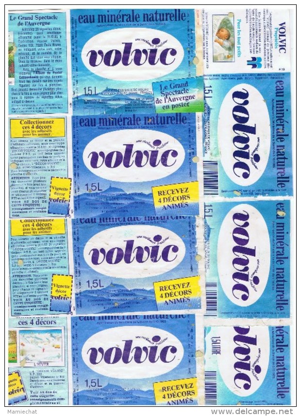 ETIQUETTES-EAU VOLVIC-L'AUVERGNE AUX 4 SAISONS-2 SCANS- - Sonstige & Ohne Zuordnung