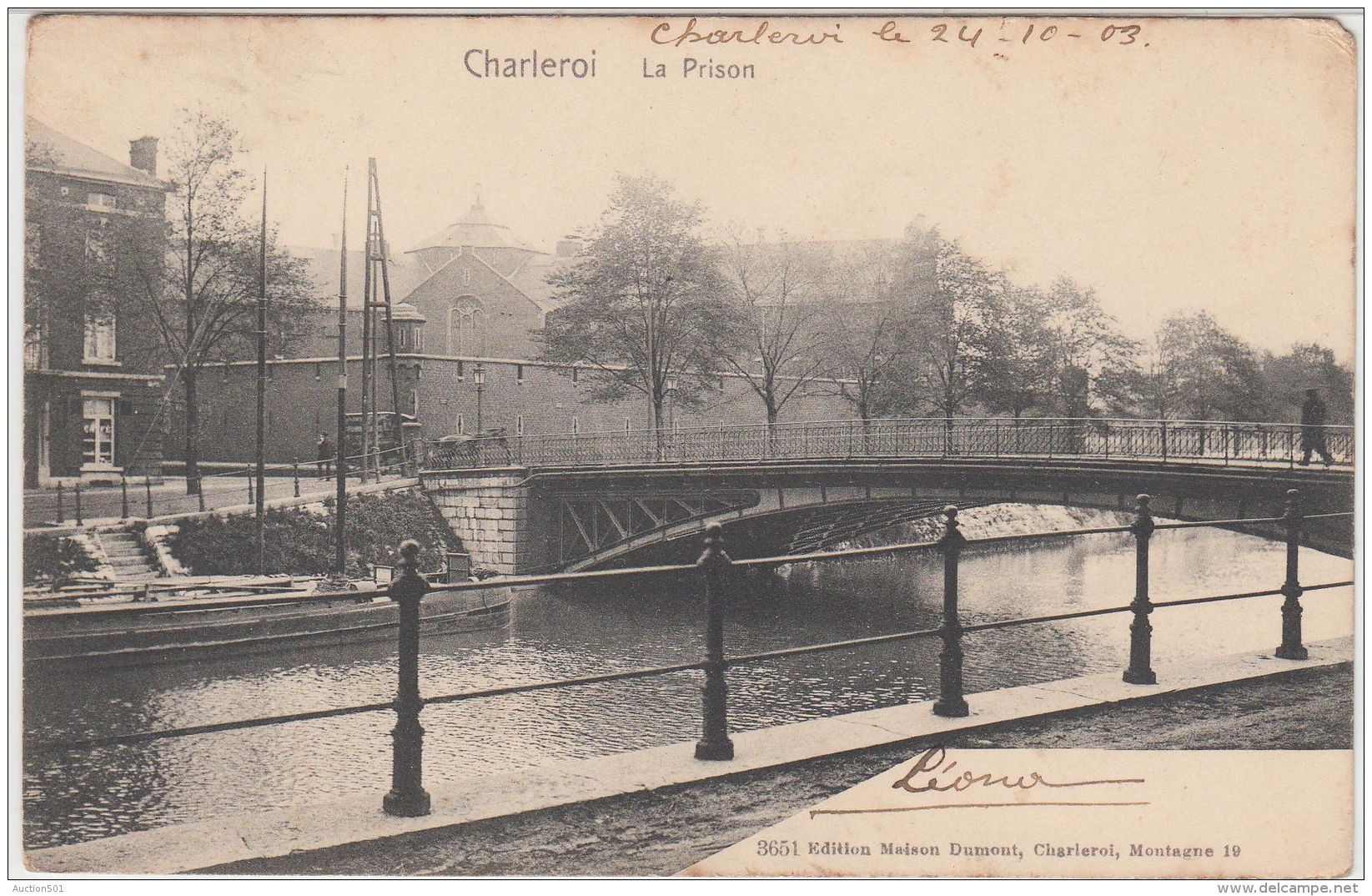 27256g  PRISON - PONT - Charleroi - 1903 - Charleroi