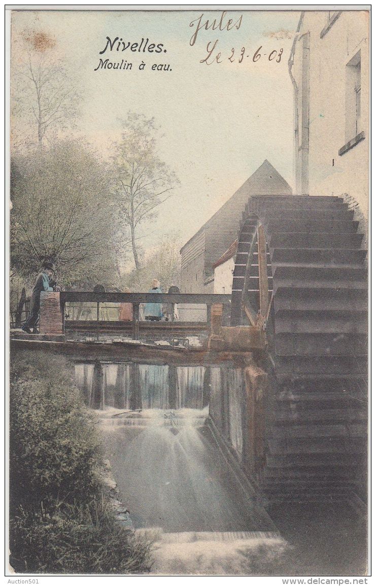 27270g   MOULIN A EAU - MOLEN  - Nivelles - 1903 - Colorisé - Nijvel