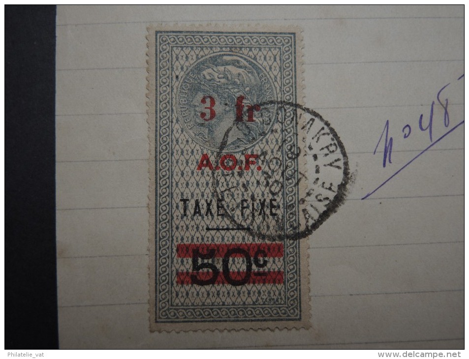 GUINEE FRANCAISE - Timbre Fiscal Sur Document - Trés Rare Pour Cette Ancienne Colonie Française - A Voir - Lot N°16449 - Briefe U. Dokumente