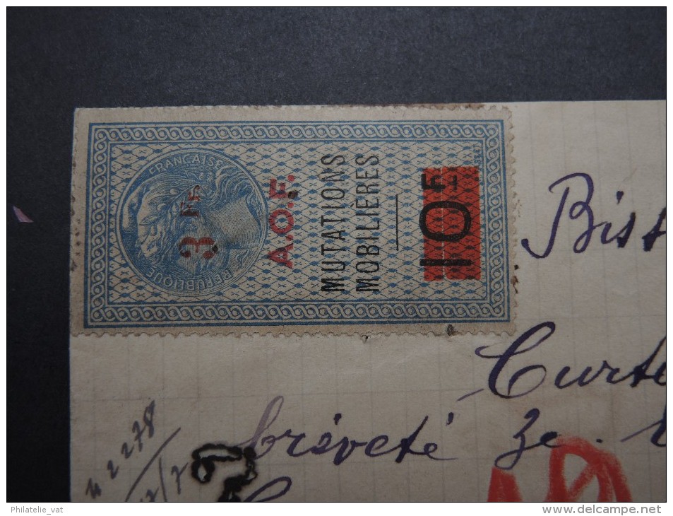 GUINEE FRANCAISE - Timbre Fiscal Sur Document - Trés Rare Pour Cette Ancienne Colonie Française - A Voir - Lot N°16450 - Cartas & Documentos