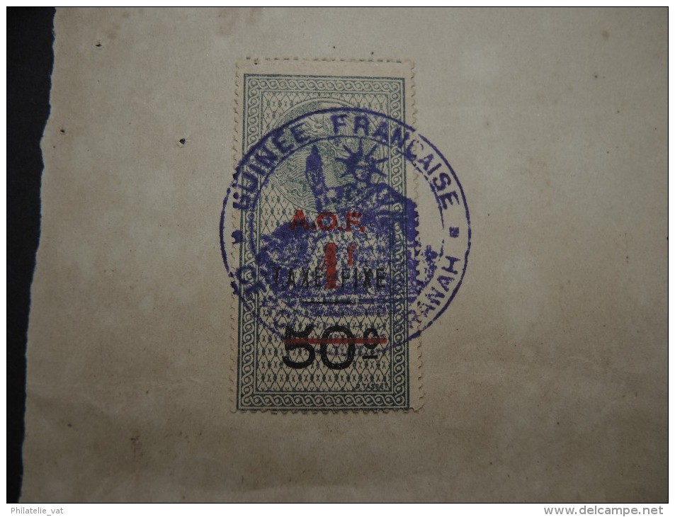 GUINEE FRANCAISE - Timbre Fiscal Sur Document - Trés Rare Pour Cette Ancienne Colonie Française - A Voir - Lot N°16455 - Briefe U. Dokumente