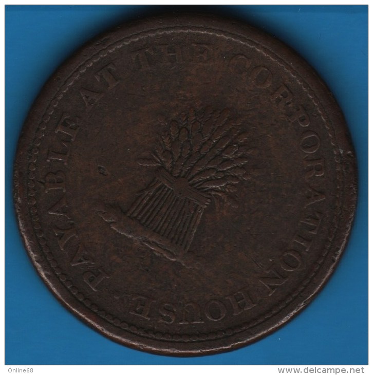 NORFOLK TUNSTEAD & HAPPING  ONE PENNY 1812  TOKEN - Monétaires/De Nécessité