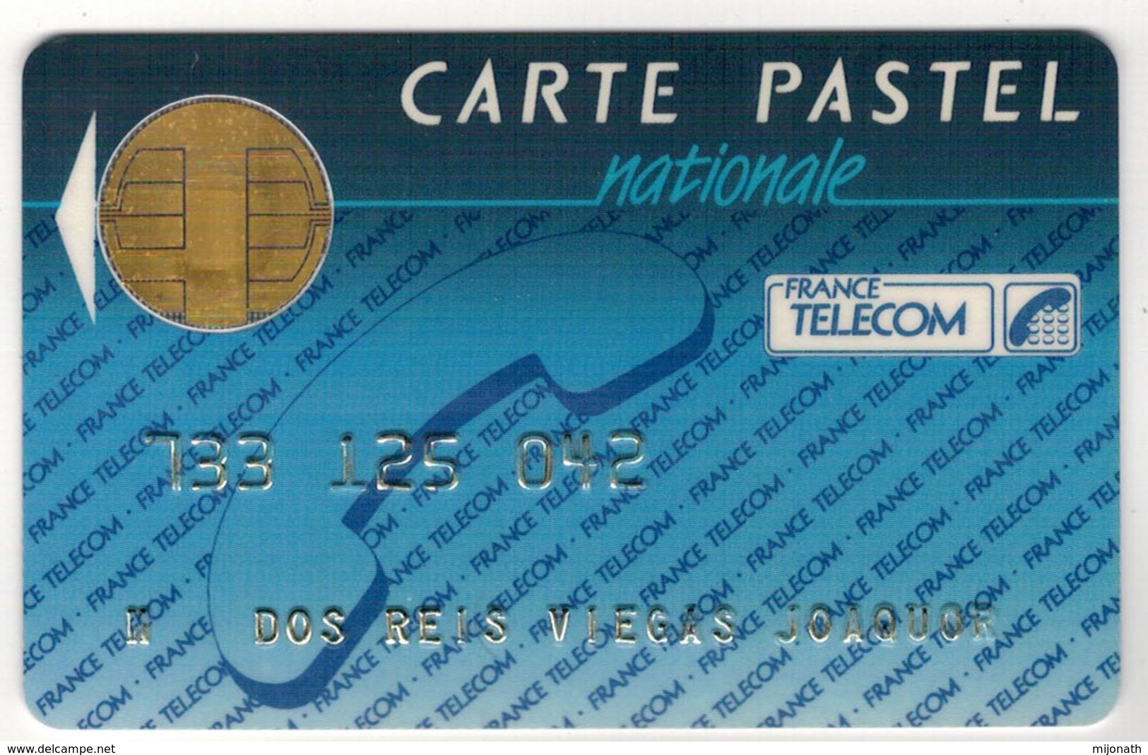 TE-FRANCE -  Carte Pastel Nationale France Telecom -  Cartes à Usage Militaire