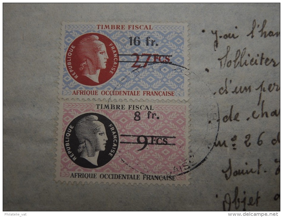 GUINEE FRANCAISE - Timbre Fiscal Sur Document - Trés Rare Pour Cette Ancienne Colonie Française - A Voir - Lot N°16463 - Briefe U. Dokumente