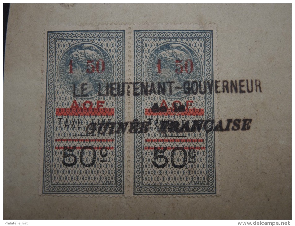 GUINEE FRANCAISE - Timbre Fiscal Sur Document - Trés Rare Pour Cette Ancienne Colonie Française - A Voir - Lot N°16419 - Cartas & Documentos