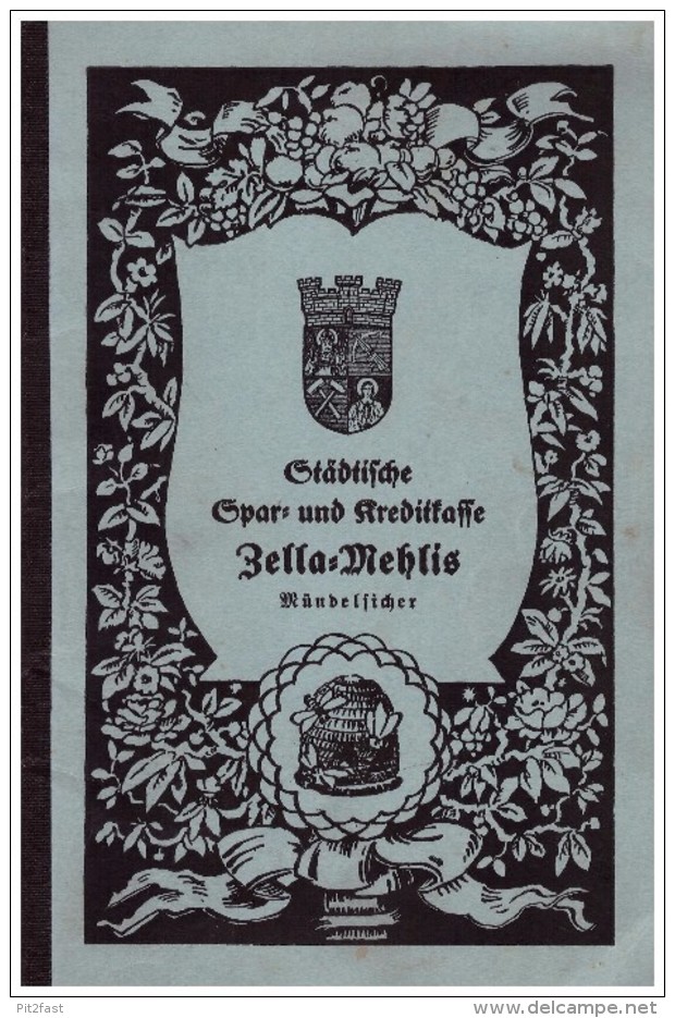 Sparbuch Sparkasse , Zella-Mehlis 1928-46 , Heinz Zülich , Werkzeugmacher !!!! - Zella-Mehlis