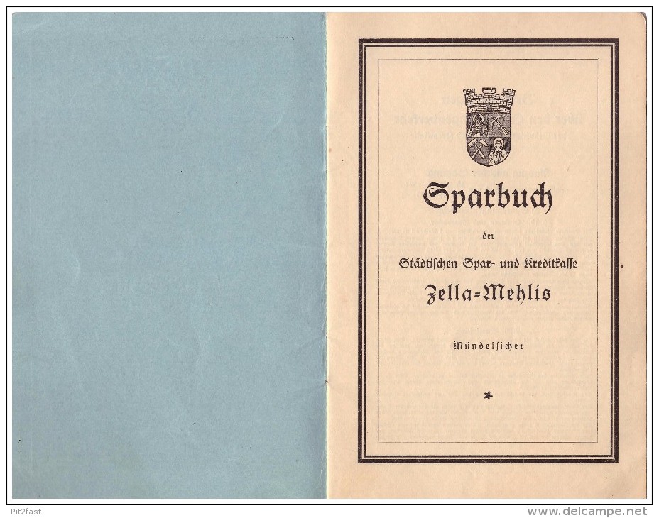 Sparbuch Sparkasse , Zella-Mehlis 1928-46 , Heinz Zülich , Werkzeugmacher !!!! - Zella-Mehlis