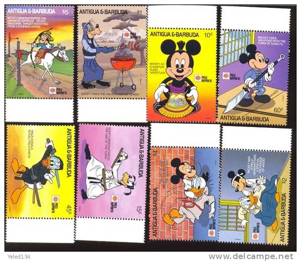 ANTIGUA  & BARBUDA  1436-43 MINT NEVER HINGED SET OF STAMPS OF PHILA NIPPON '91 ; DISNEY   #  S-024 - Disney