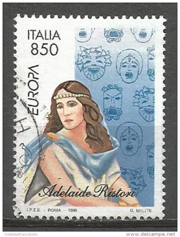 1996 - Italia Repubblica - Donne Famose-Europa - 850 Lire Adelaide Ristori Usato - 1991-00: Used