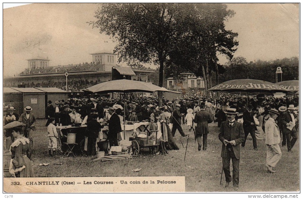 CHANTILLY (60) Les Courses - Un Coin De La Pelouse - Très Belle Carte Postée - Chantilly