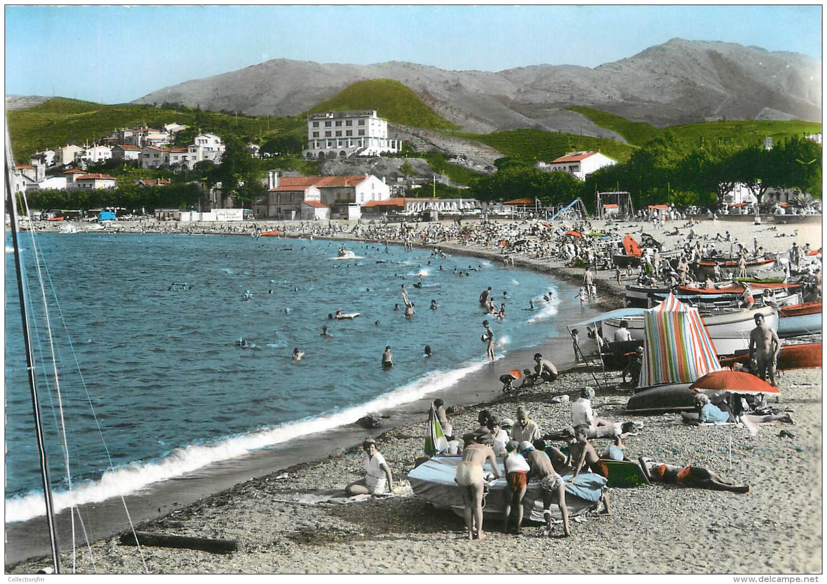 / CPSM FRANCE 66 "Banyuls Sur Mer, Vue Sur La Plage" - Banyuls Sur Mer