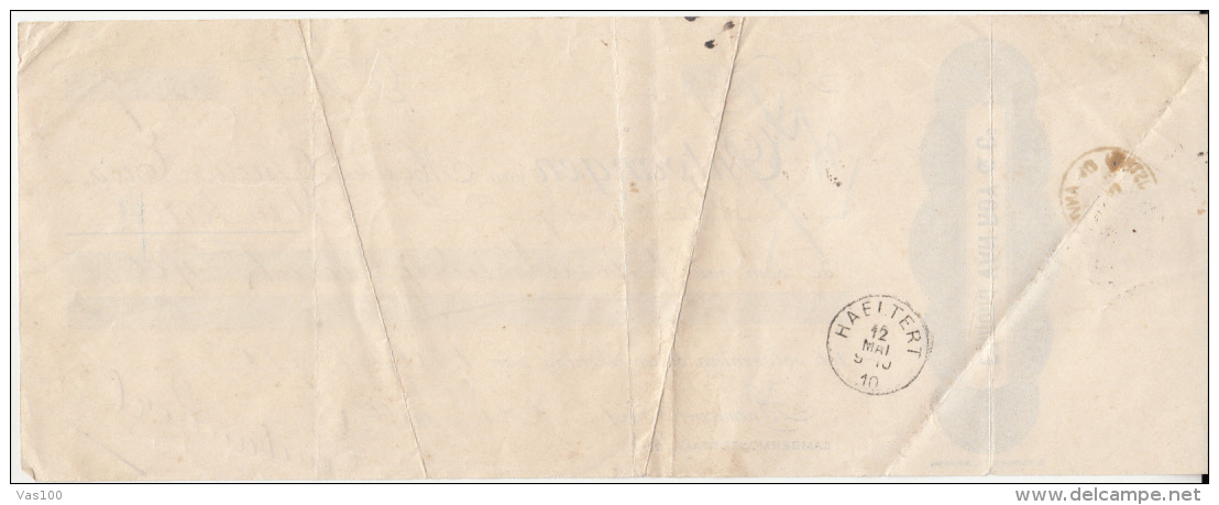 PROMISSORY NOTE, BANK, KING LEOPOLD II STAMPS, 1910, BELGIUM - Bank En Verzekering