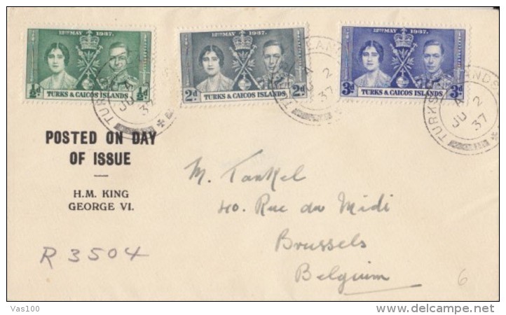 KING GEORGE VI AND QUEEN ELISABETH CORONATION, STAMPS ON REGISTERED COVER, 1937, NORTHERN RHODESIA - Rhodésie Du Nord (...-1963)