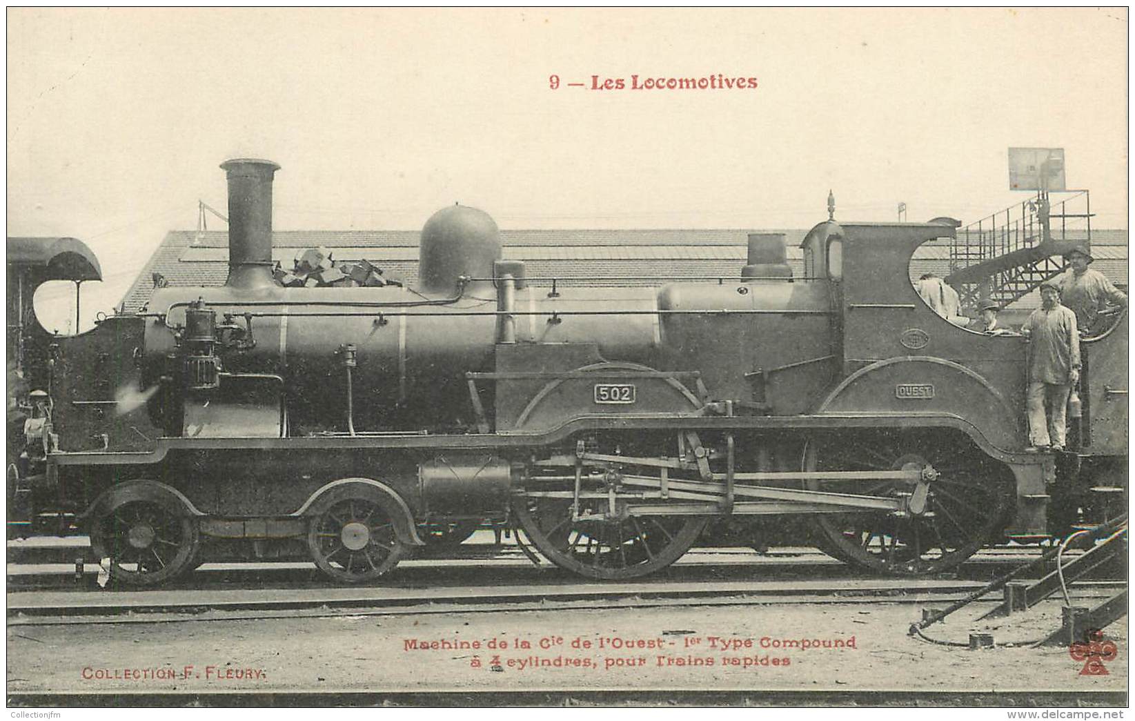 CPA TRAIN / LOCOMOTIVE "machine De La Cie De L'Ouest" - Trains