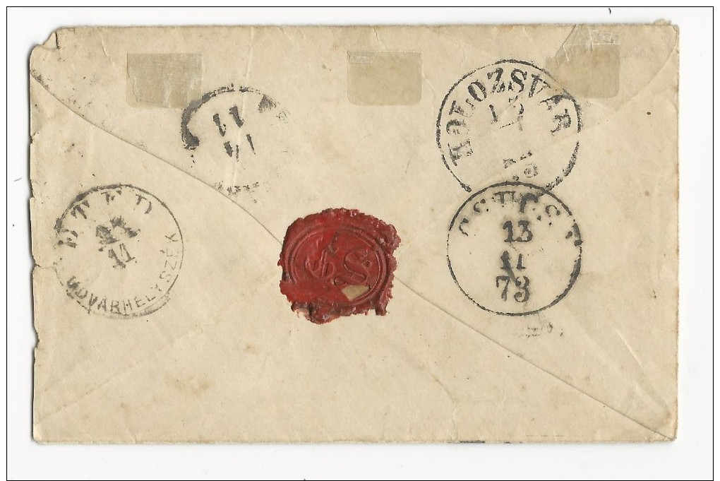 HONGRIE - 1873 - ENVELOPPE Pour ETED - Postmark Collection