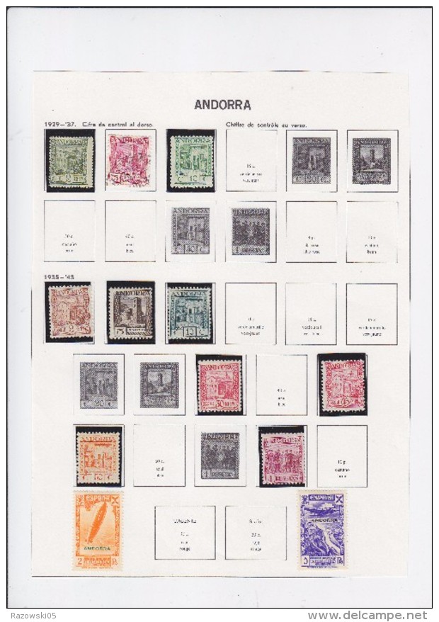 TIMBRE. ESPAGNE. ANDORRE. ANDORRA. COLLECTION BLOC FEUILLET. 200 TIMBRES DIFFERENTS.  35 SCANS - Collections