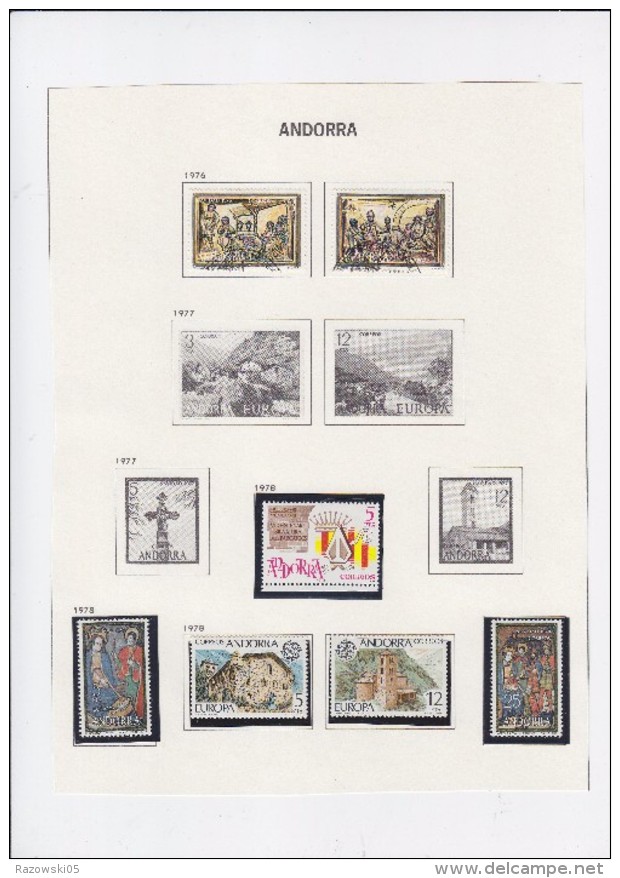 TIMBRE. ESPAGNE. ANDORRE. ANDORRA. COLLECTION BLOC FEUILLET. 200 TIMBRES DIFFERENTS.  35 SCANS