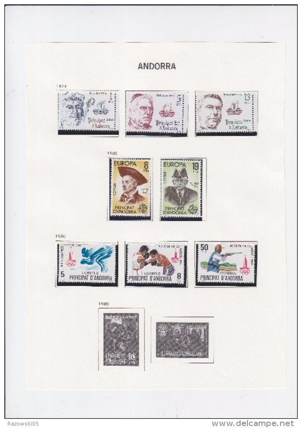 TIMBRE. ESPAGNE. ANDORRE. ANDORRA. COLLECTION BLOC FEUILLET. 200 TIMBRES DIFFERENTS.  35 SCANS