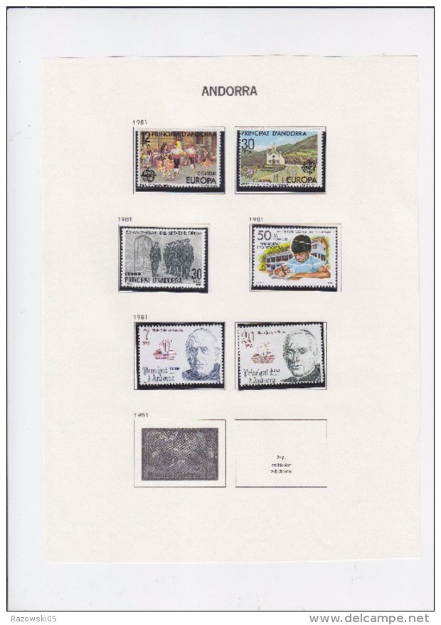 TIMBRE. ESPAGNE. ANDORRE. ANDORRA. COLLECTION BLOC FEUILLET. 200 TIMBRES DIFFERENTS.  35 SCANS