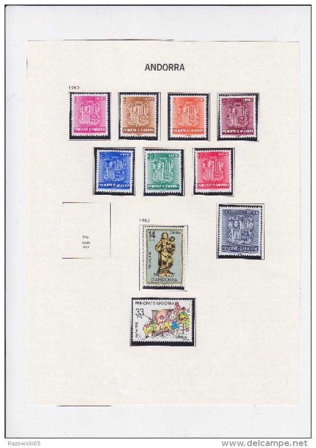 TIMBRE. ESPAGNE. ANDORRE. ANDORRA. COLLECTION BLOC FEUILLET. 200 TIMBRES DIFFERENTS.  35 SCANS