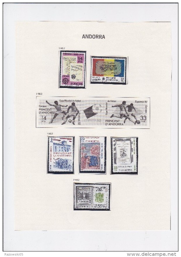 TIMBRE. ESPAGNE. ANDORRE. ANDORRA. COLLECTION BLOC FEUILLET. 200 TIMBRES DIFFERENTS.  35 SCANS