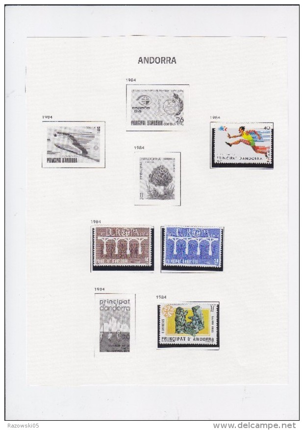 TIMBRE. ESPAGNE. ANDORRE. ANDORRA. COLLECTION BLOC FEUILLET. 200 TIMBRES DIFFERENTS.  35 SCANS