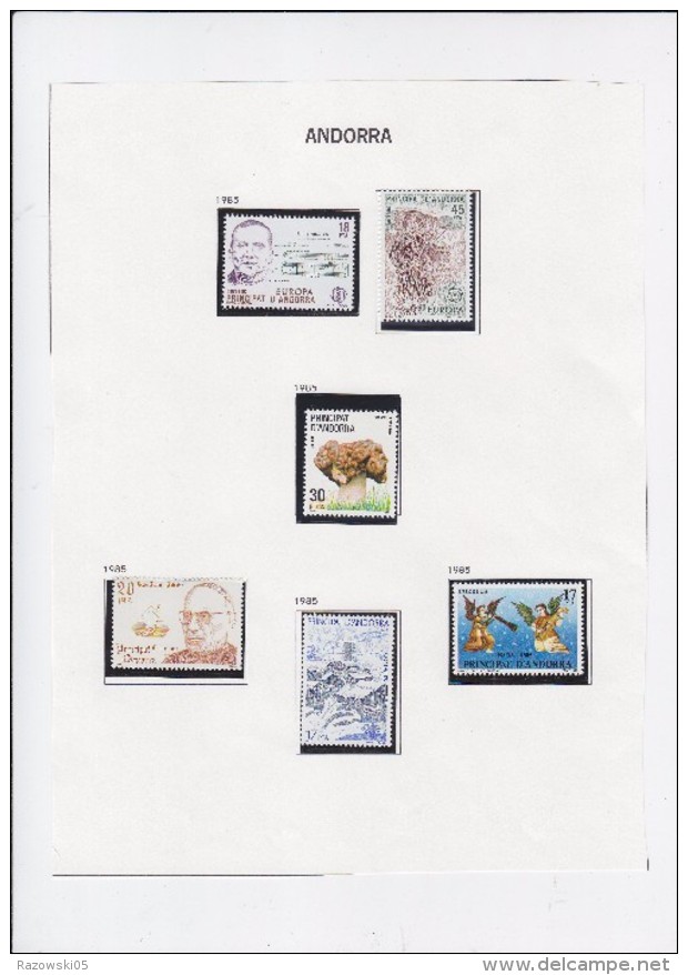 TIMBRE. ESPAGNE. ANDORRE. ANDORRA. COLLECTION BLOC FEUILLET. 200 TIMBRES DIFFERENTS.  35 SCANS