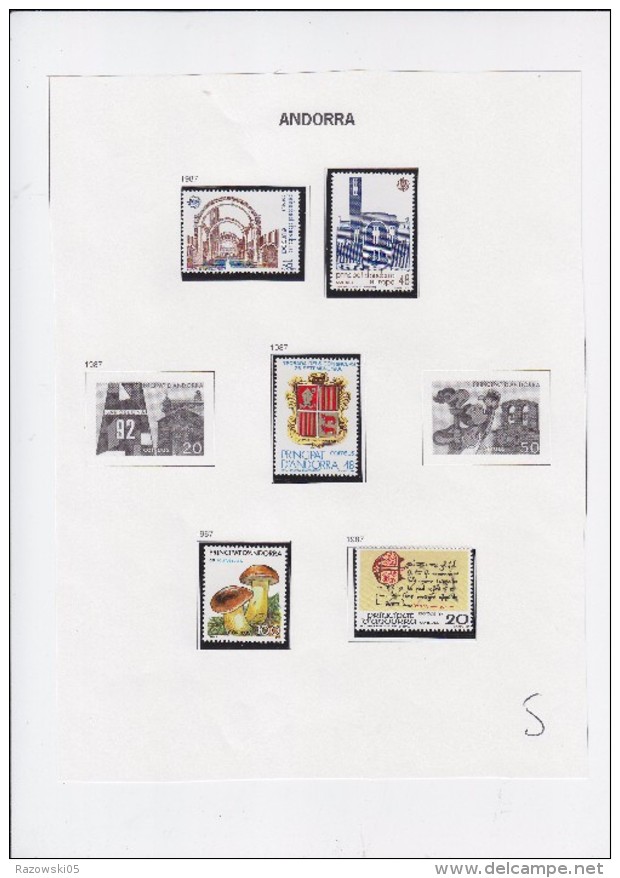 TIMBRE. ESPAGNE. ANDORRE. ANDORRA. COLLECTION BLOC FEUILLET. 200 TIMBRES DIFFERENTS.  35 SCANS