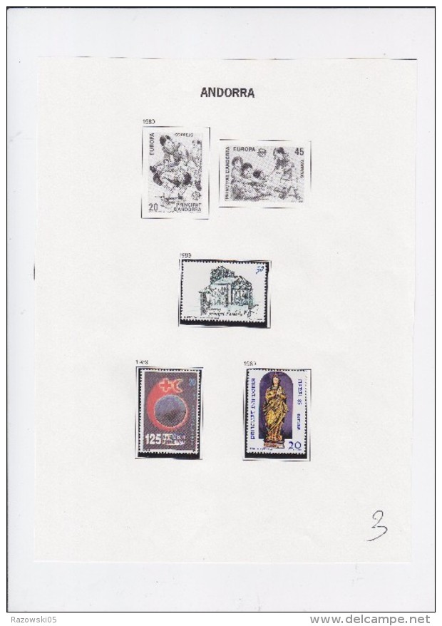 TIMBRE. ESPAGNE. ANDORRE. ANDORRA. COLLECTION BLOC FEUILLET. 200 TIMBRES DIFFERENTS.  35 SCANS