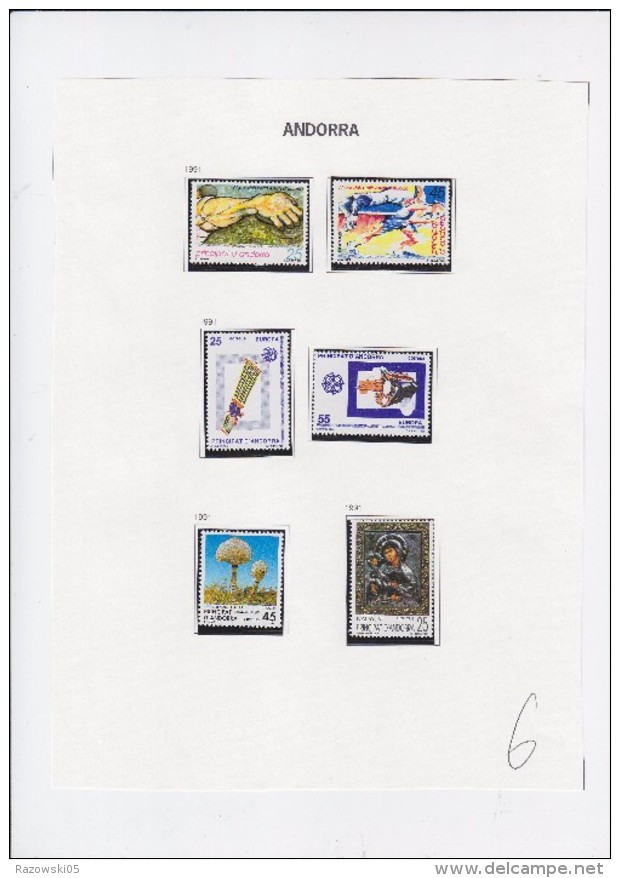 TIMBRE. ESPAGNE. ANDORRE. ANDORRA. COLLECTION BLOC FEUILLET. 200 TIMBRES DIFFERENTS.  35 SCANS